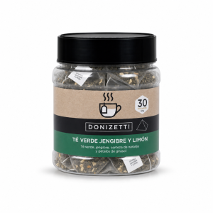 Té verde jengibre y limón - Envase de 30 pirámides